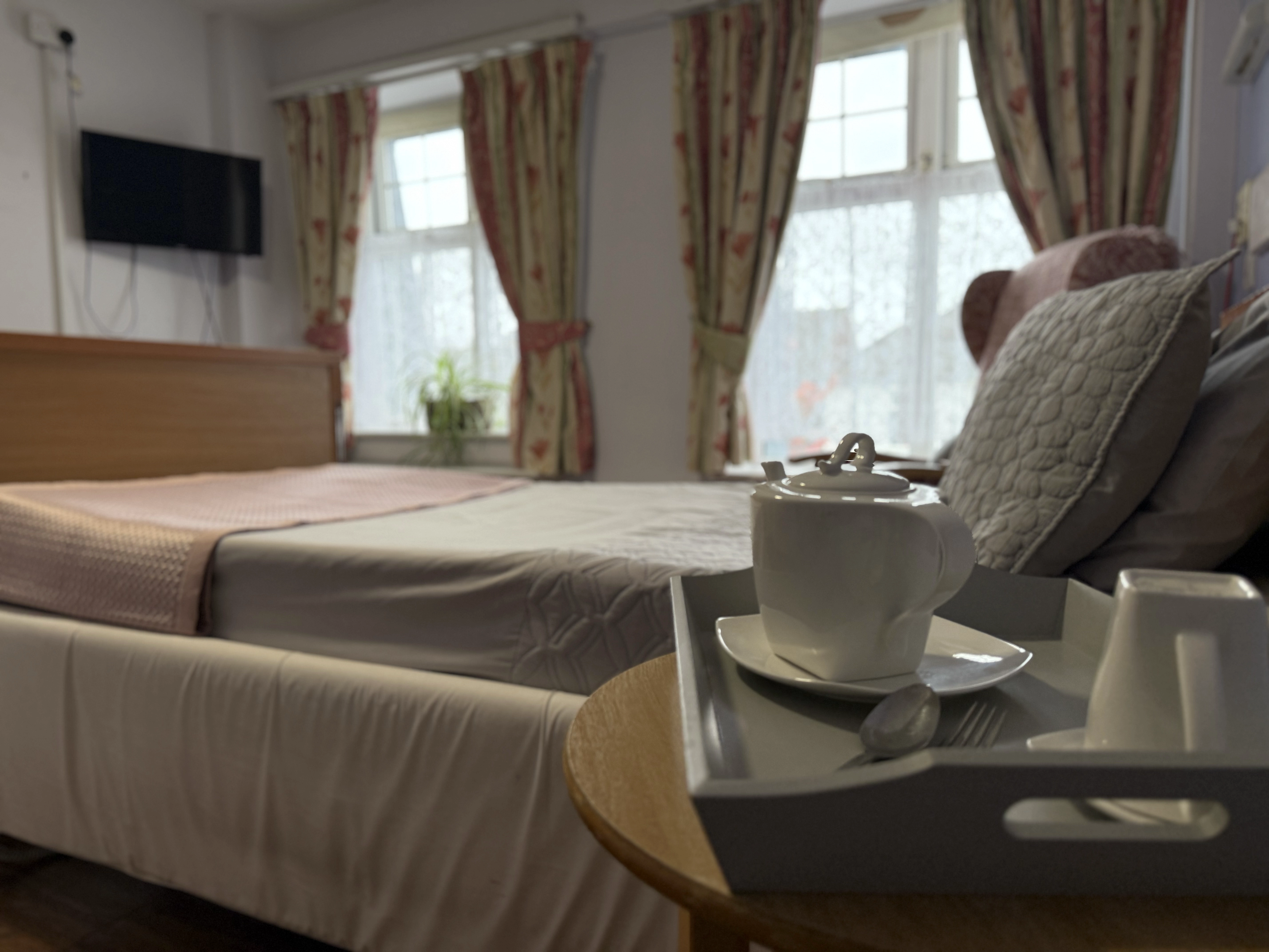 Peaceful palliative care bedroom suite at Abbey Care Complex