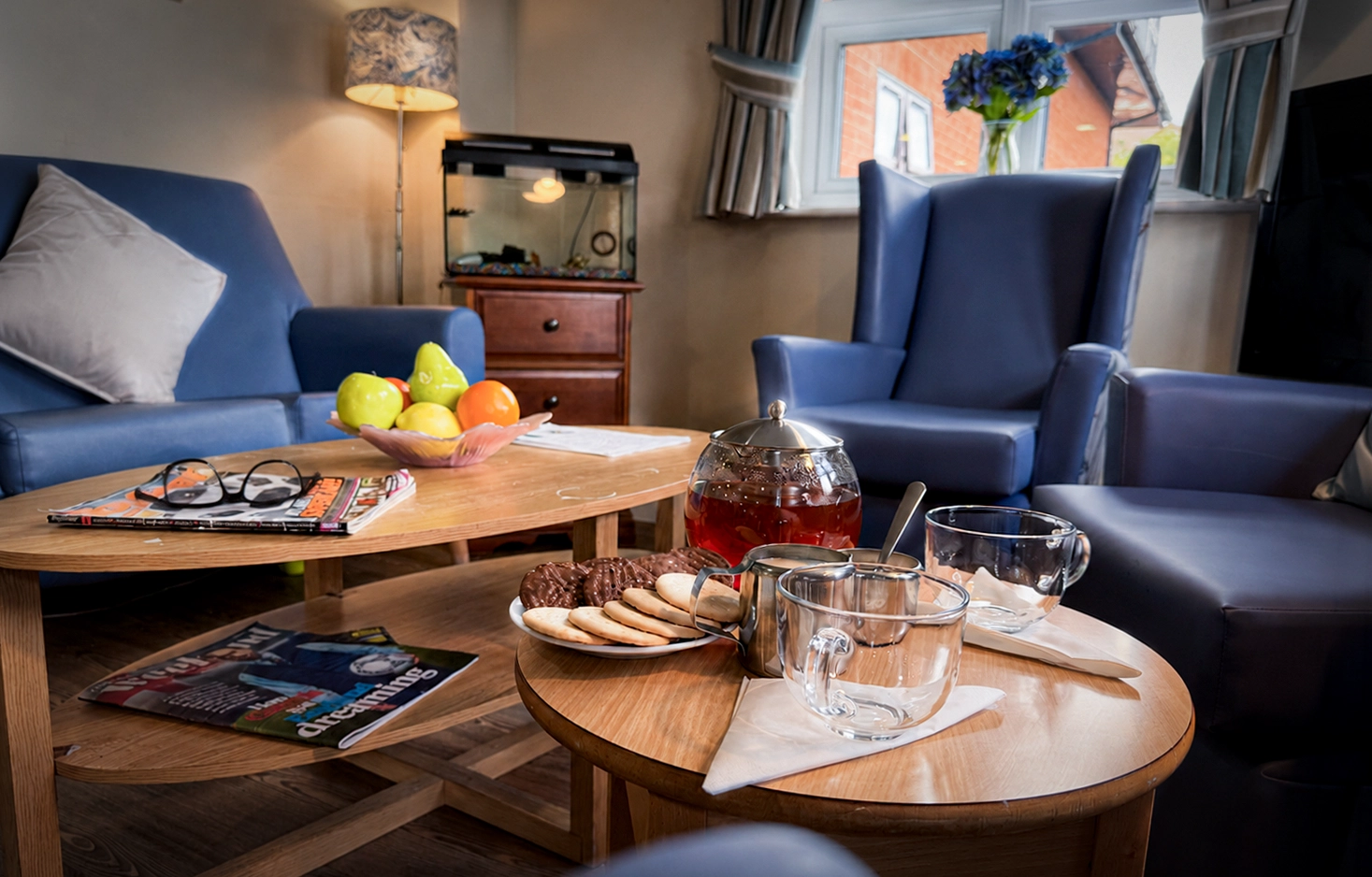 Homely residential lounge at Ashbrook Nursing Home