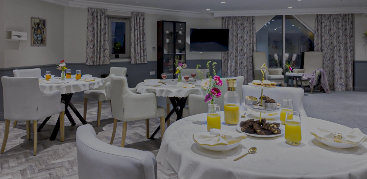Bright communal lounge at Forest Place