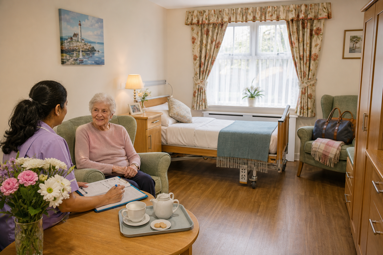 Respite care guest enjoying Abbey Total Care Group