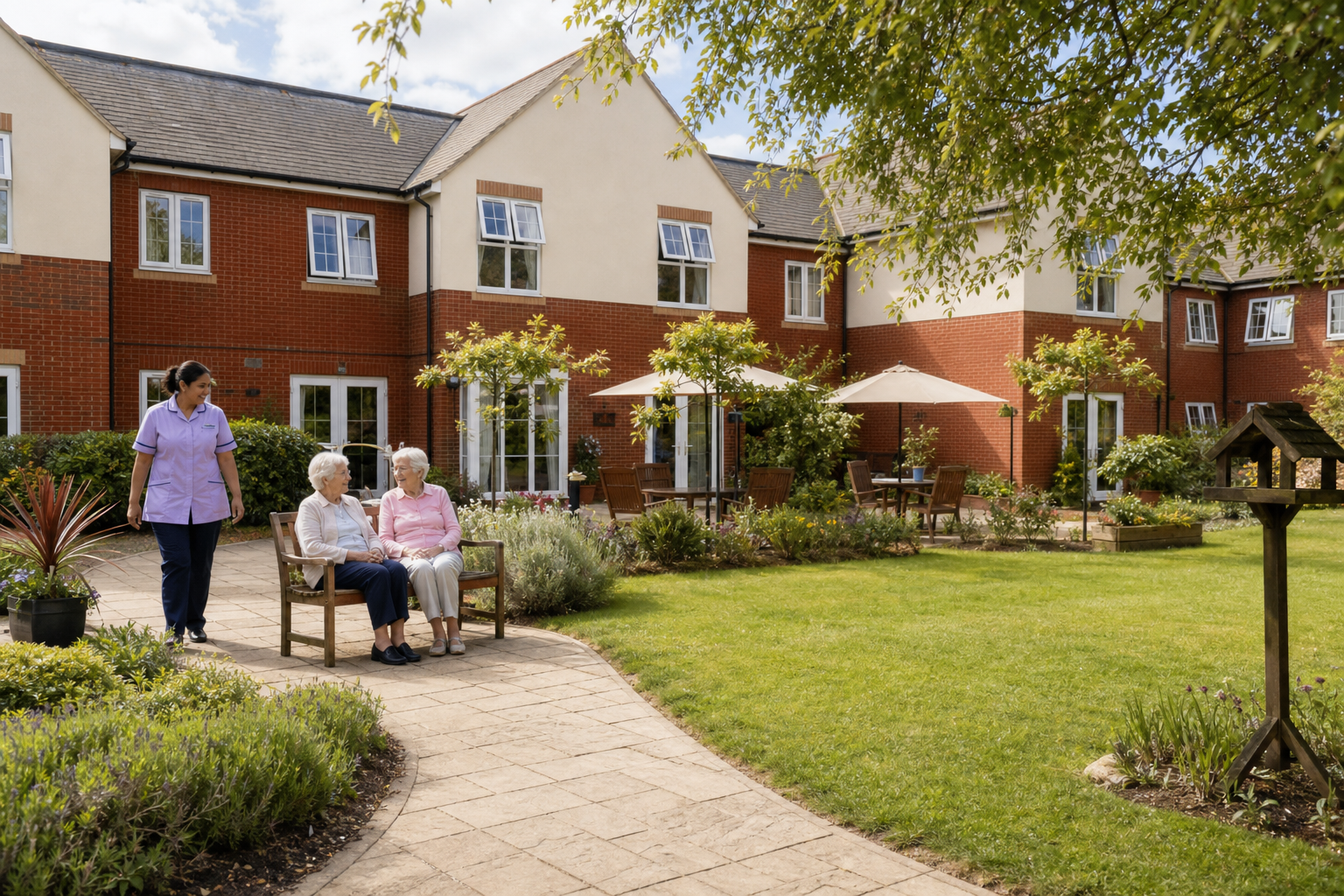 Landscaped garden courtyard